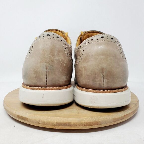 Sperry Gold Cup Oxford Shoes Mens 13 Taupe Leather Wingtip Brogue Sneaker - Picture 8 of 13